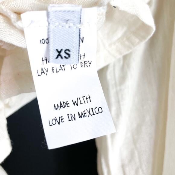 Jen's Pirate Booty Moon Maxi Dress White Ruffle Tiered Long Sleeve Sz XS - Picture 13 of 14